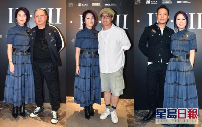 前老闆林健岳及老友陳奕迅到場支持千嬅,更少不了老公。