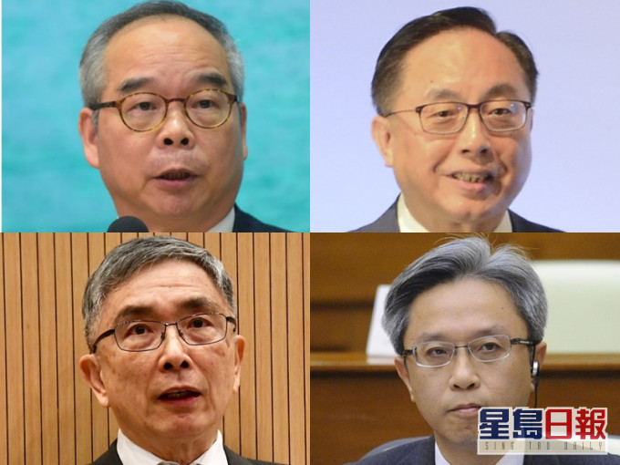 4名上月被免職的局長。 資料圖片