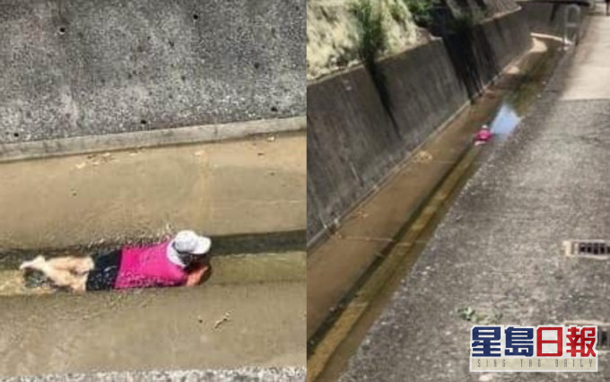 大媽另類消暑法。香港行山路綫及資訊谷FB