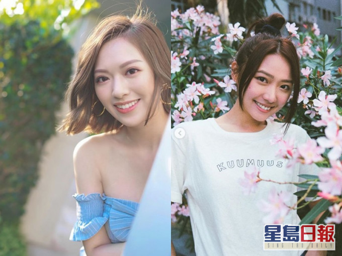 馮盈盈和戴祖儀在夾竹桃花叢留倩影。IG圖