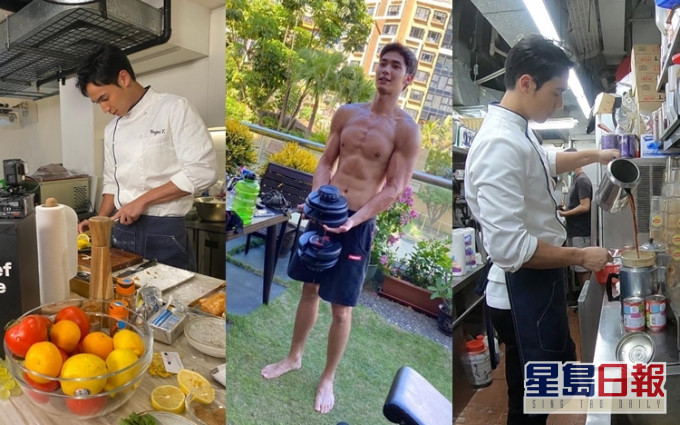 為了應付《辣伙頭.開火》勁大的茶餐廳工作,Angus近月來更密密加操。