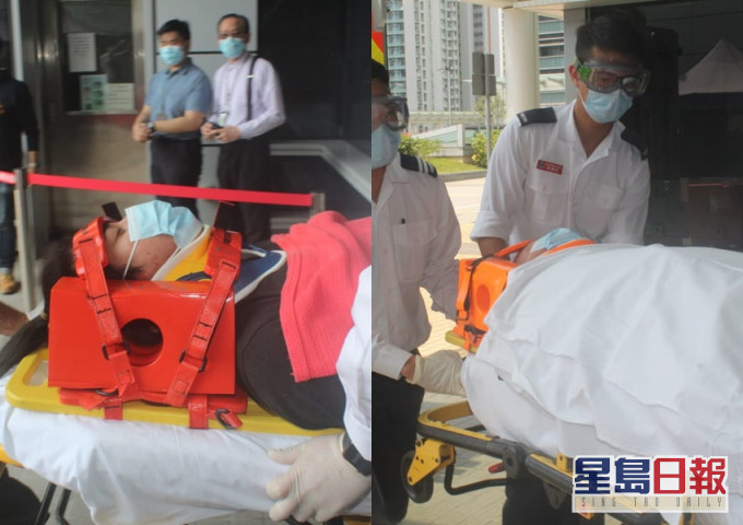 东涌惩教署物资车堕坡3人伤。