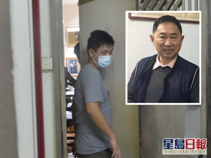 O記探員進入符春曉(小圖)的單位調查。林思明攝