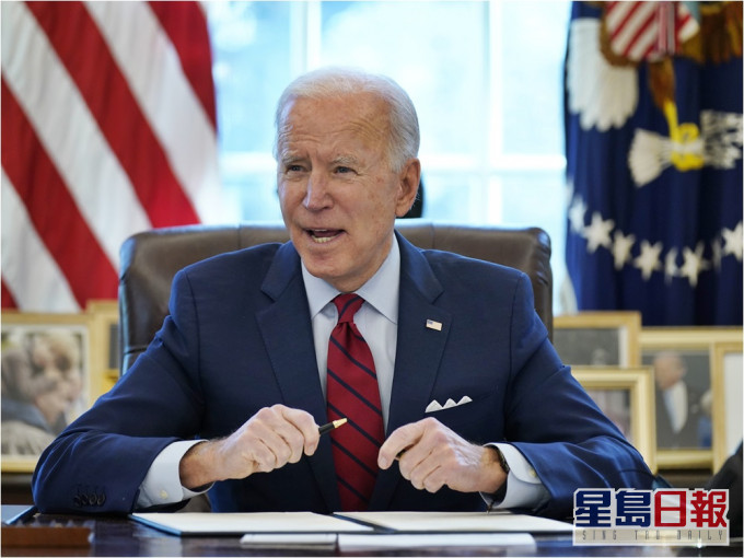 拜登與共和黨議員會面2小時討論1.9萬億美元挽救經濟方案,不過共和黨反對。AP資料圖片
