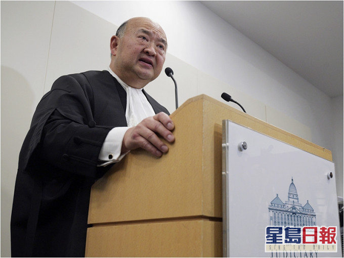 终审法院首席法官马道发表声明。资料图片