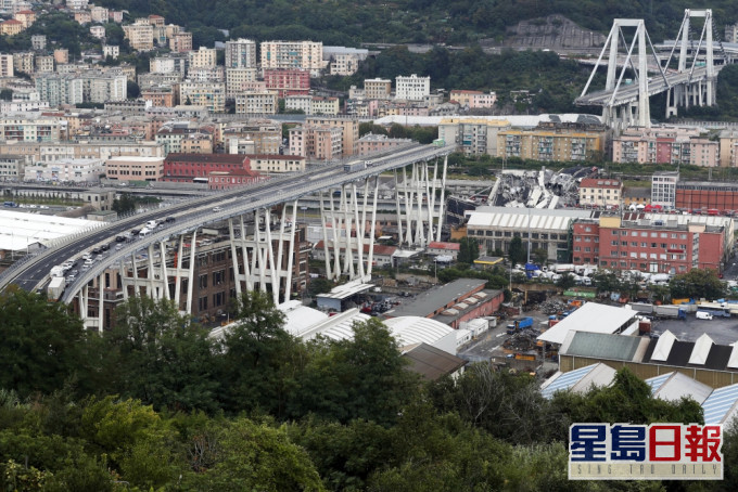 意大利热那亚大桥倒塌近2年 重建后将于近日投入使用。AP图片