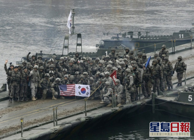 美國和南韓展開一年一度的聯合軍事演習。AP資料圖片