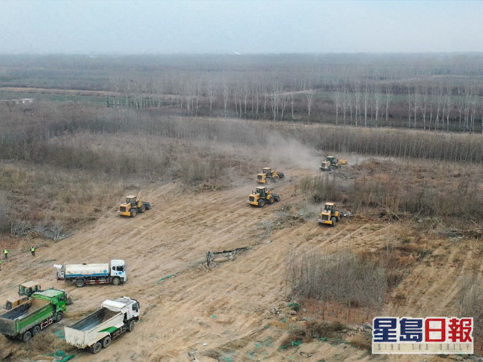 河北当局因应疫情,现正于石家庄建造与「方舱医院」类似的集中隔离点。新华社图片