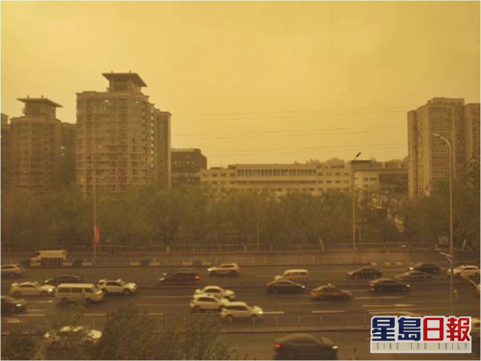 北京出現沙塵暴。網圖