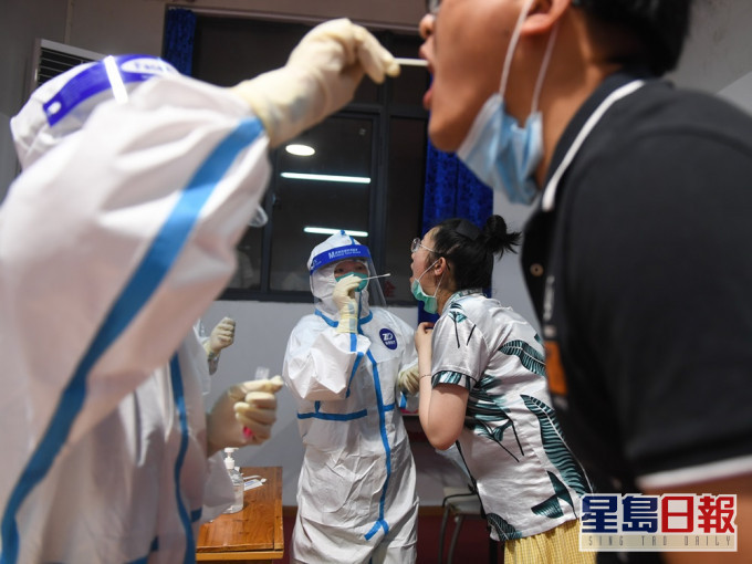 南京繼續針對祿口機場爆發,進行病毒篩查工作。新華社資料圖片