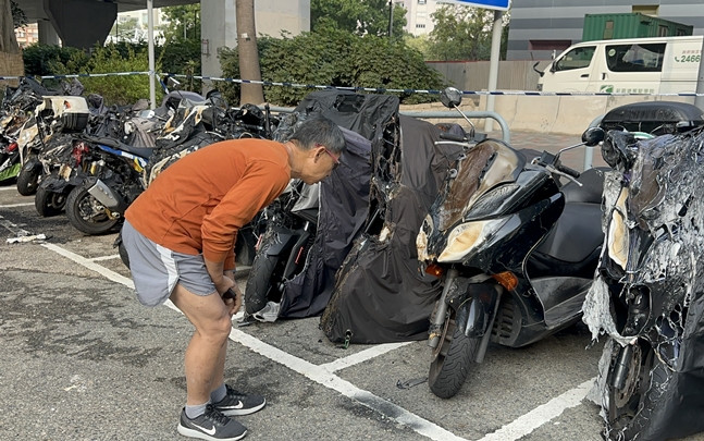 藍田電單車縱火│心痛座駕無辜焚毀 麗港城車主：都唔知維修幾錢