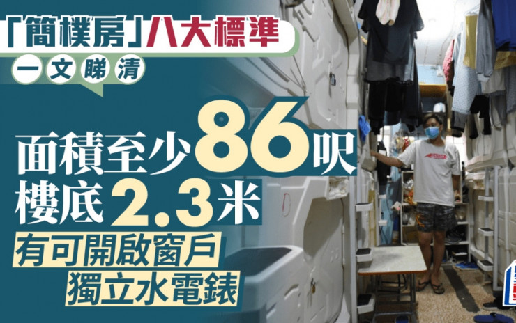 劏房規管︱「簡樸房」設八大標準 面積至少86呎 須符通風要求 一文睇清詳情