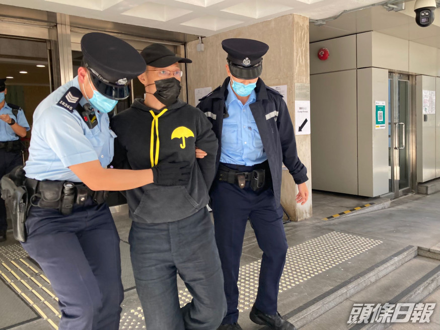 被捕男子。陳子豪攝