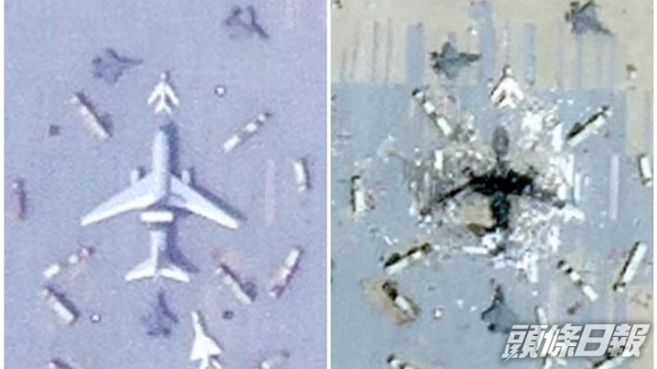 美國衞星公司照片指解放軍在新疆一處靶場，以類似E-767的大型飛機作演練目標。網上圖片