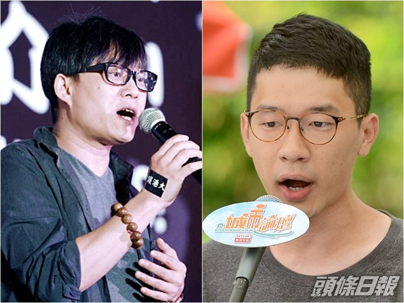 林夕(左)被指支持羅冠聰。資料圖片