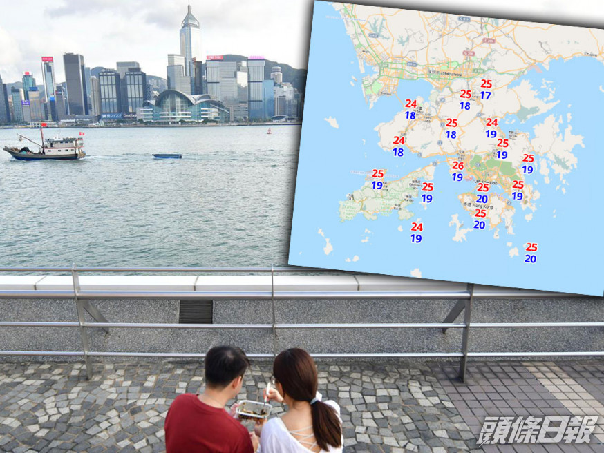 下周六為廿四節氣中的「霜降」,當日多區最低氣溫低見19度。