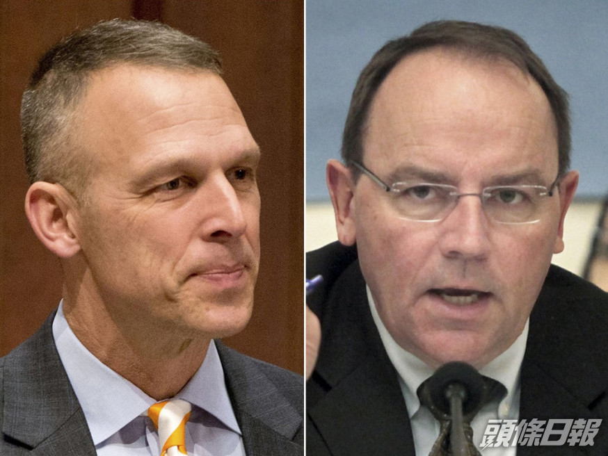 美國共和黨籍眾議員蒂法尼(右),與眾議員佩里(左)。AP圖片
