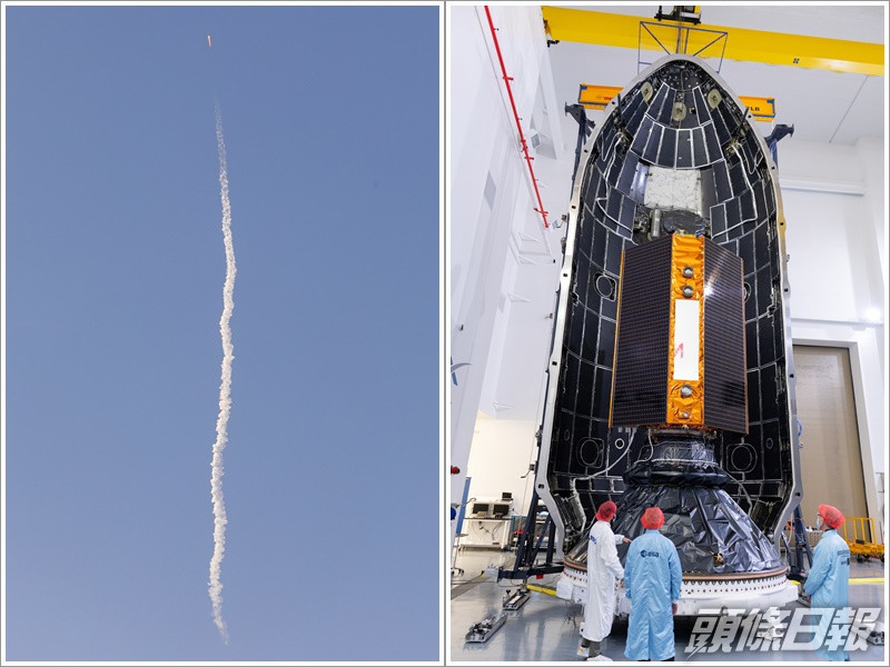 「哨兵六號」由SpaceX的「獵鷹九號」火箭搭載升空。AP