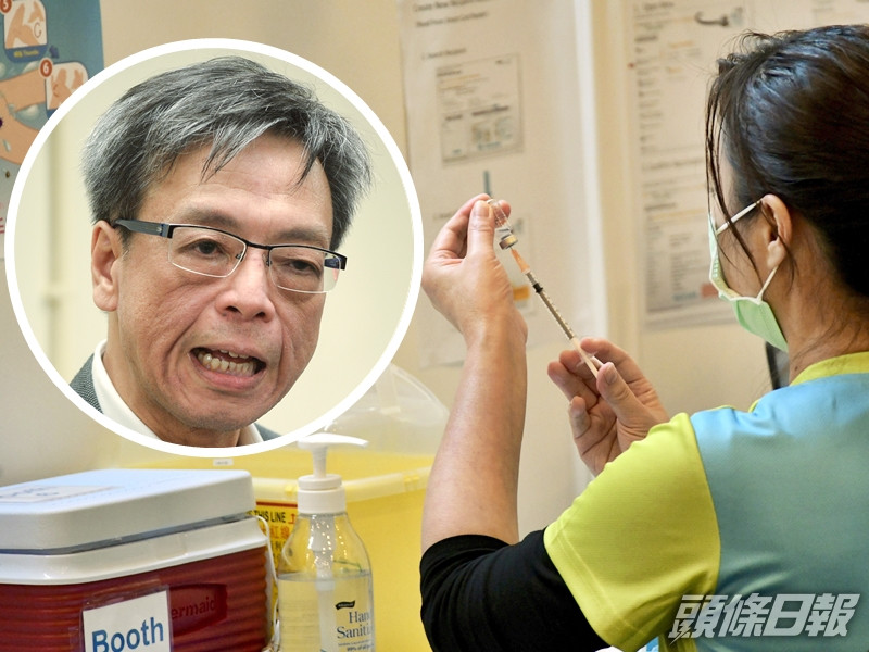 呼吸系統專科醫生梁子超(小圖)指,一般接種疫苗後如有嚴重急性反應,可能會在半小時、數小時至一日內出現。資料圖片