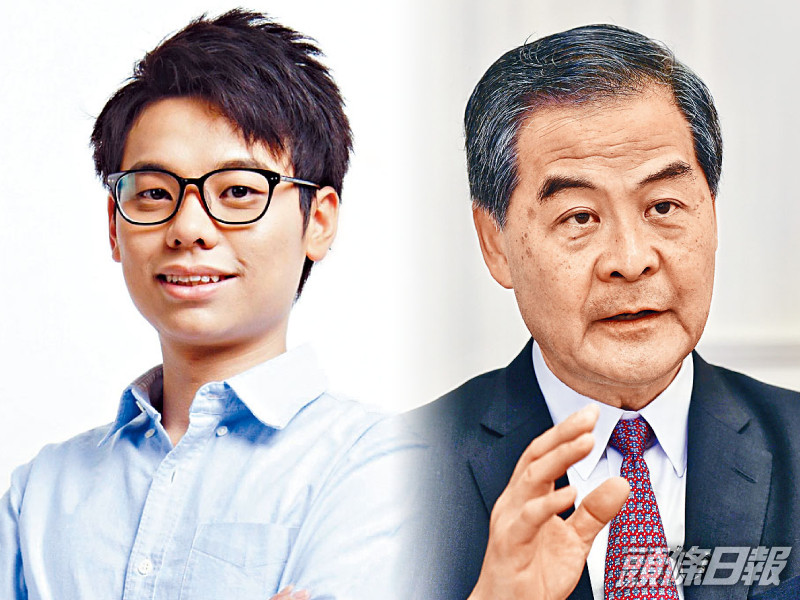 李文浩(左)、梁振英(右)。資料圖片