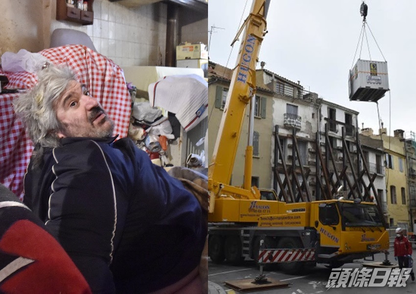消防召吊臂車運出屋外送院。網上圖片