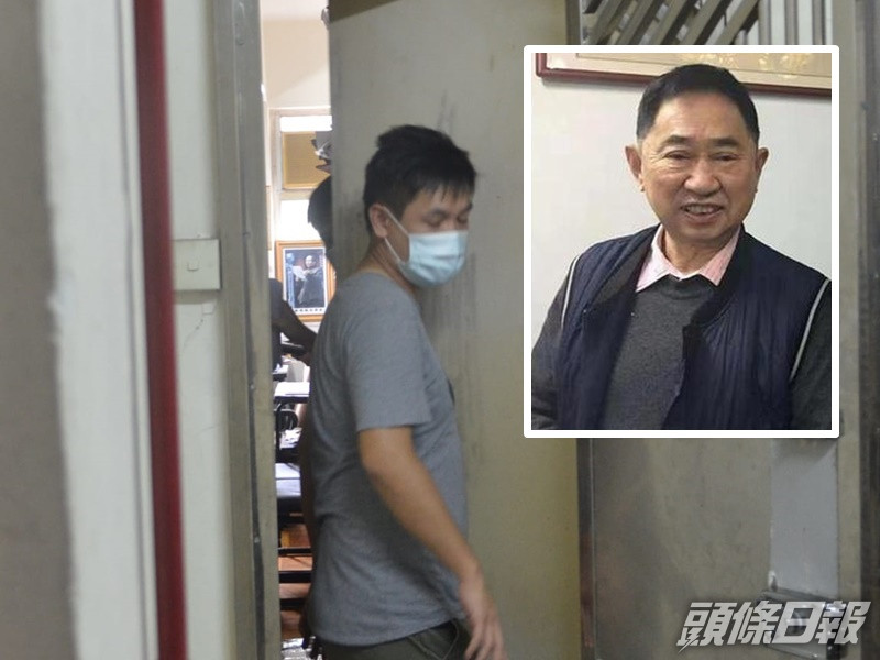 O記探員進入符春曉(小圖)的單位調查。林思明攝