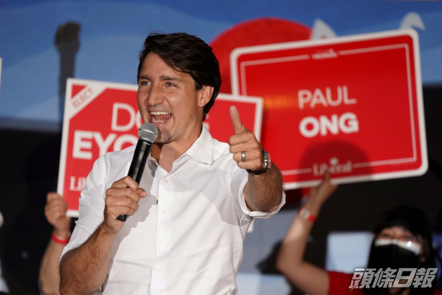 據加國媒體推算,自由黨將勝出,杜魯多繼續執政,但相信未能以170或以上的議席組織多數政府。路透社圖片