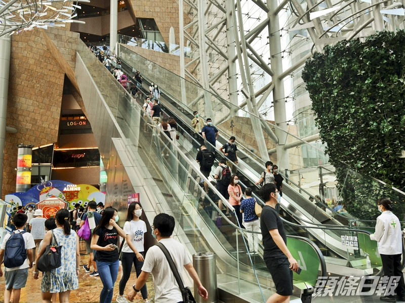 旺角朗豪坊扶手電梯。資料圖片