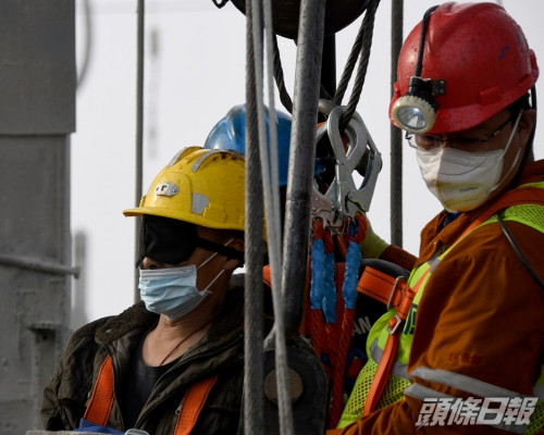 山東棲霞金礦上月發生爆炸事故。新華社圖片