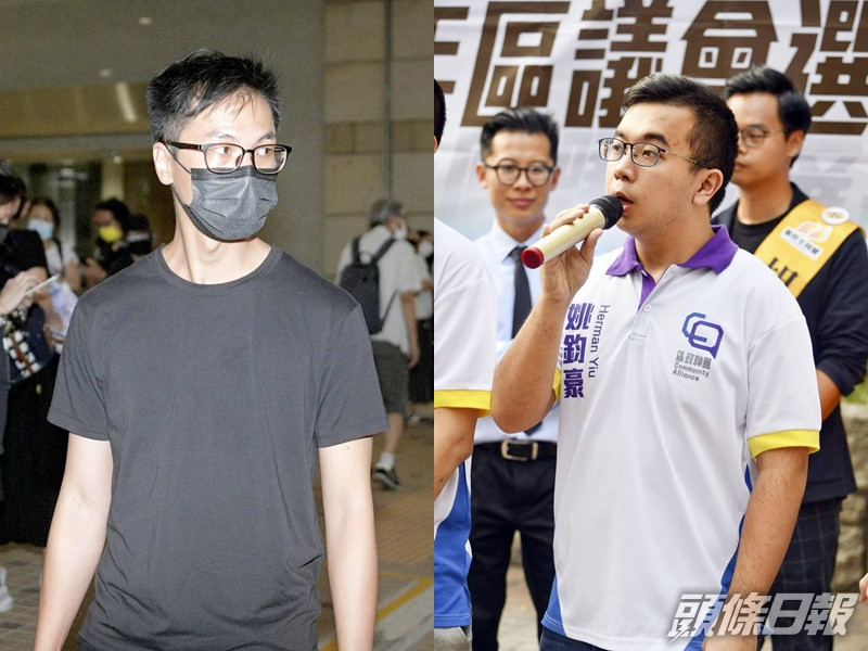 梁錦威(左)與姚鈞豪(右)獲安排明日進行宣誓。資料圖片