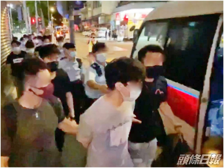 警方昨日在旺角共拘捕3人。fb「香港警察」圖片