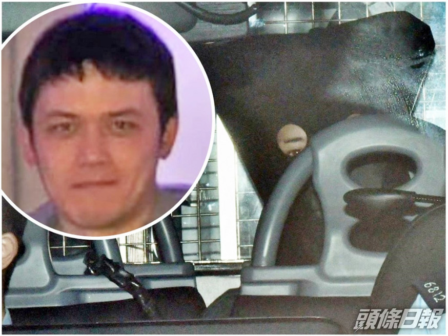31歲無業被告蔡南生今早被押解往觀塘裁判法院提堂。(小圖為蔡南生資料圖片)