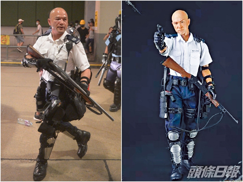 「光頭警長」劉澤基成為內地不少網店有售的首辦模型主角之一。