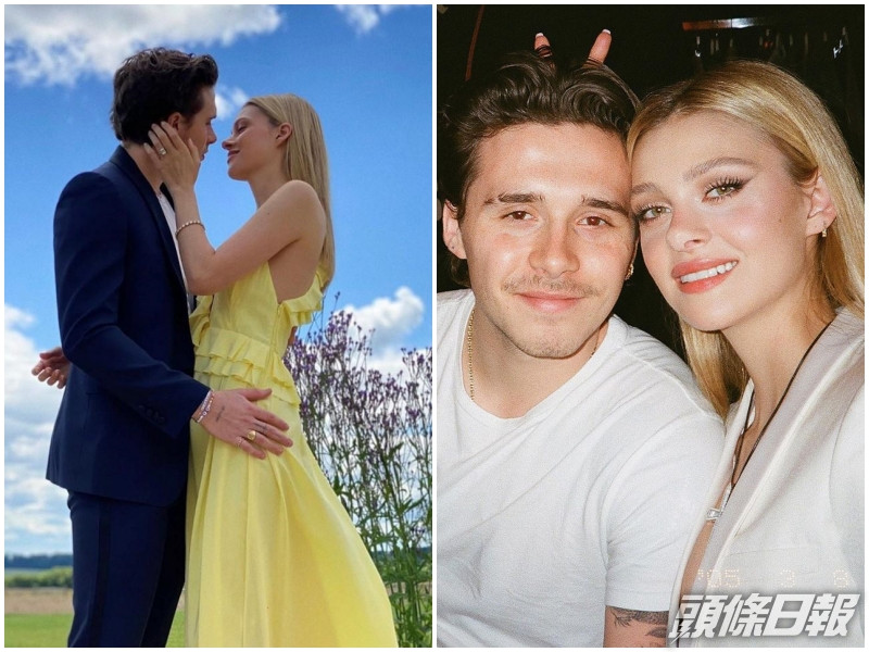 Brooklyn Beckham向女友Nicola Peltz求婚成功。網圖