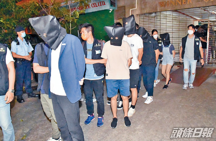 警方於9月9日的行動中,已拘捕7名男女。資料圖片