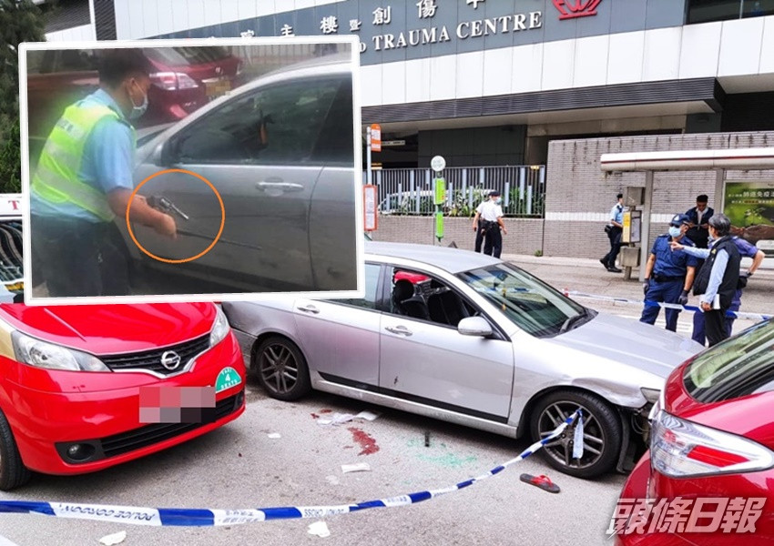 警員向私家車司機開槍。