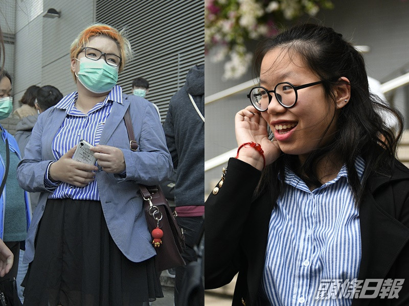 其中兩名上訴人陳嘉汶(左)及韓明恩(右)。資料圖片