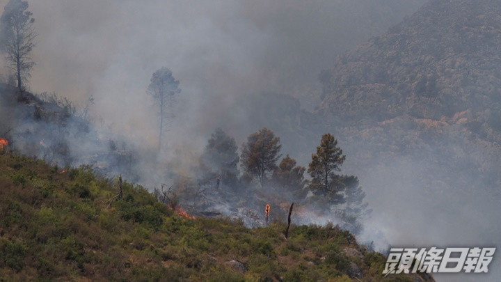 西班牙等地山火火蔓延。路透社圖片