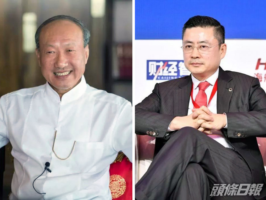 海航集團有限公司董事長陳峰(左)、首席執行官譚向東(右)。資料圖片