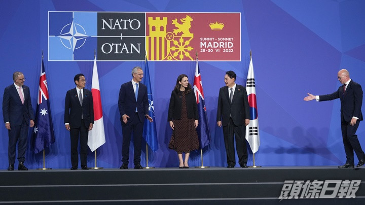 早前的北約峰會首度邀請日韓等亞太國家領導人出席。AP資料圖片