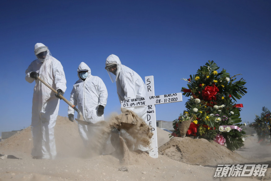 全球確診人數超過5900萬,逾139萬人死亡。ap圖