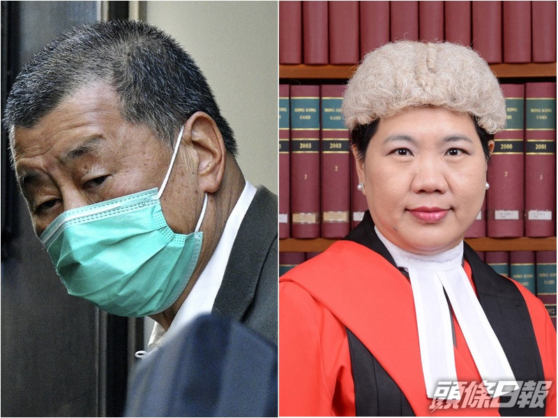 黎智英再申保釋,案件下周四早上由指定法官彭寶琴(右)處理。資料圖片
