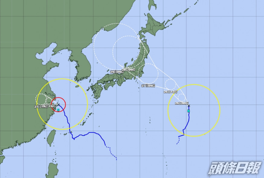 尼伯特正移向日本本州。日本氣象廳