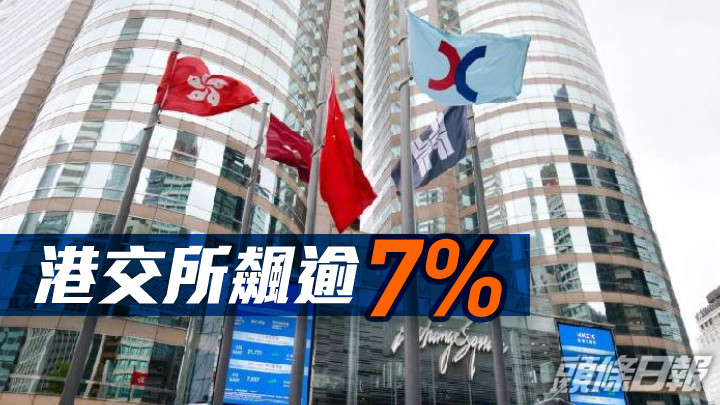 港股市況|恒指升438點 港交所飆逾7%