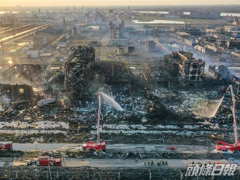江蘇省鹽城響水縣天嘉宜化工廠去年3月發生爆炸,造成78人死亡,逾600人受傷。新華社圖片
