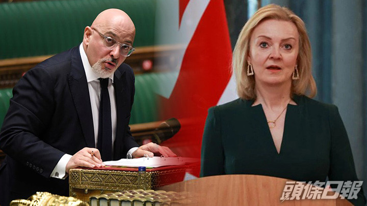 財政大臣查學禮(Nadhim Zahawi)(左)及外相卓慧思(Liz Truss)成為繼任首相熱門人選。路透社資料圖片
