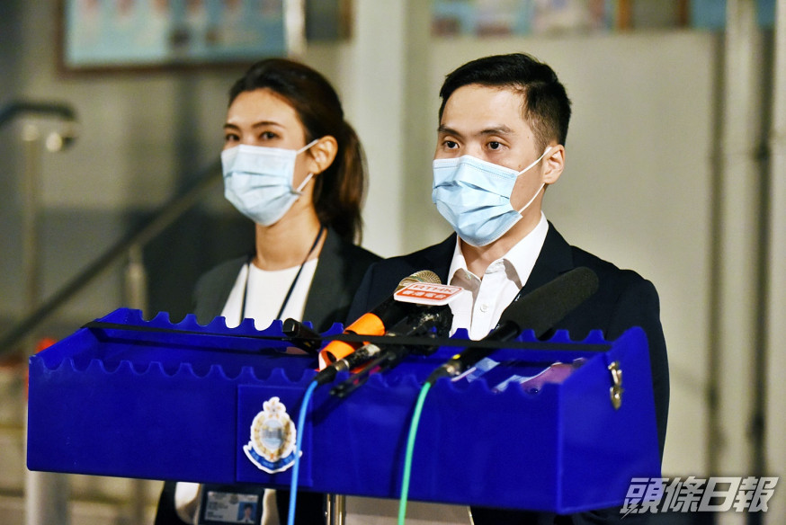 旺角警區重案組第一隊主管任浩賢交代案情。