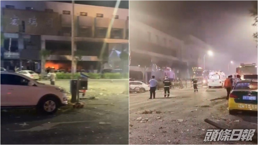 遼寧營口市一間飯店發生燃氣爆炸事故。網圖