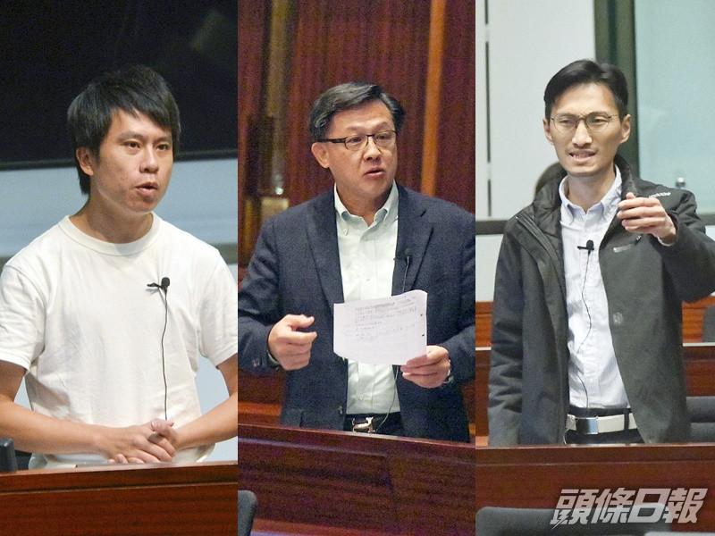 鄺俊宇(左)、何君堯(中)及朱凱廸(右)亦發文批評相關做法。資料圖片