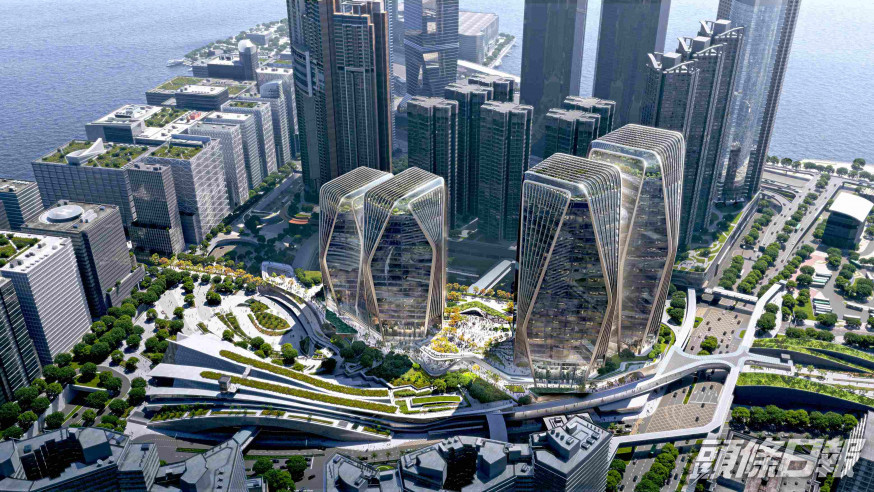 西九高鐵站商業地王申建兩幢商廈,遭城規會否決。